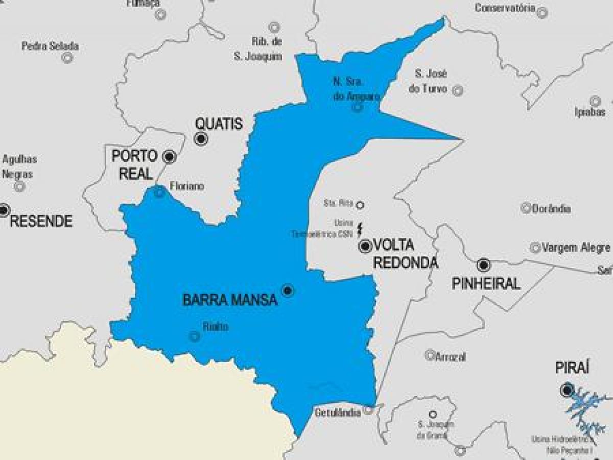 Kort Barra Mansa kommune