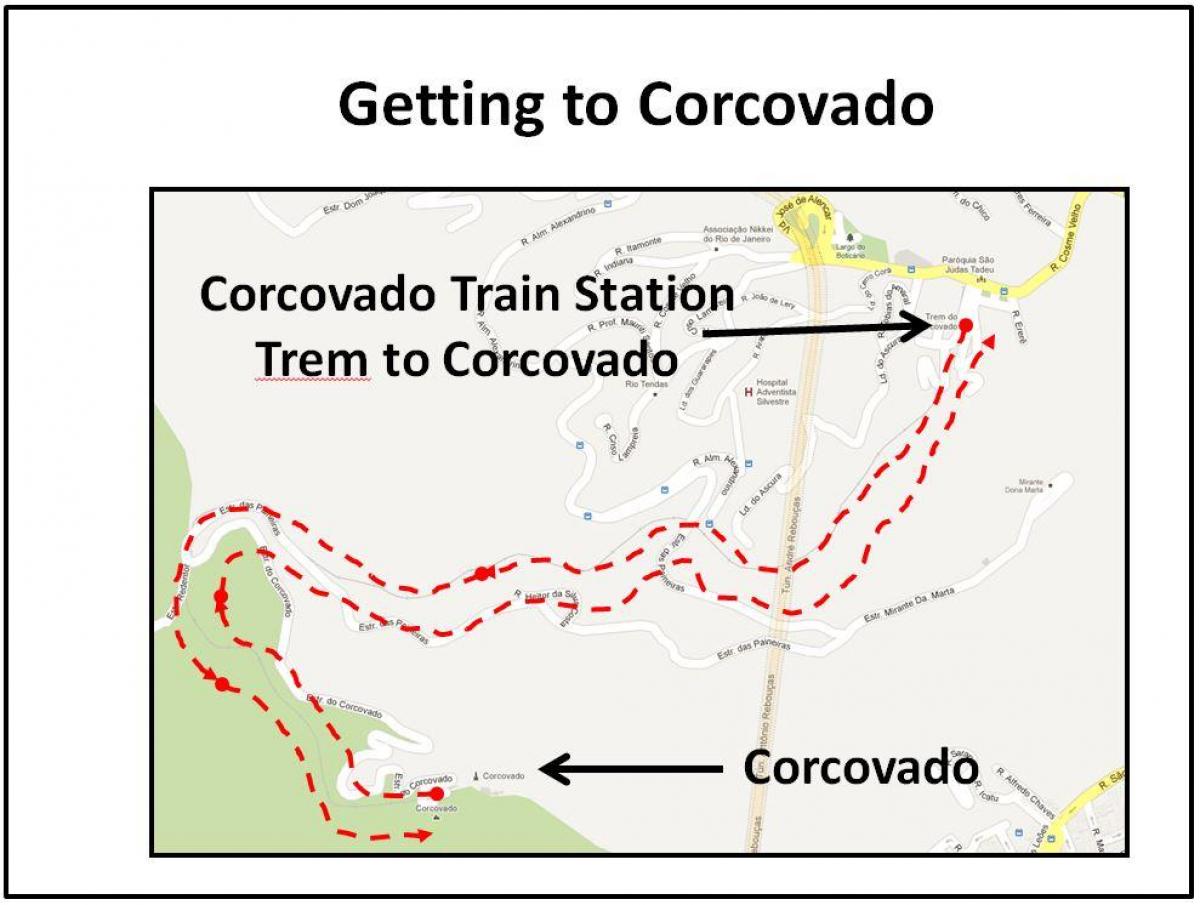 Kort over Corcovado tog