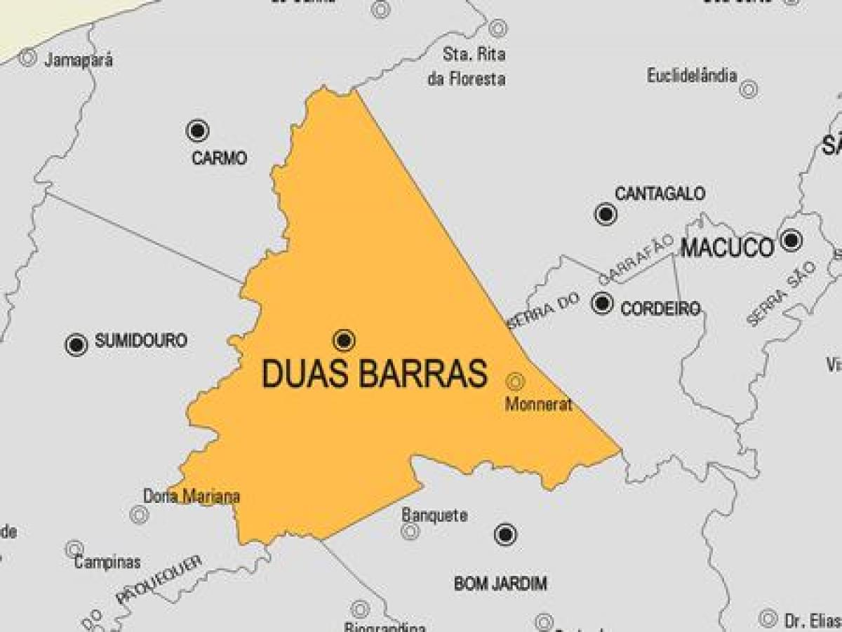 Kort over Duas Barras kommune