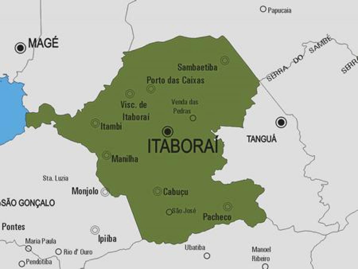 Kort over Itaboraí kommune