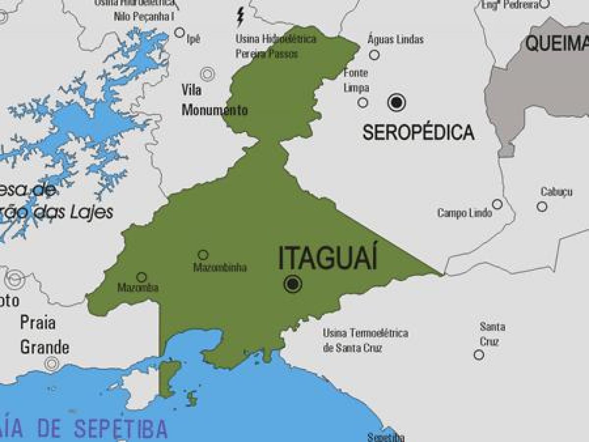Kort over Itaguaí kommune