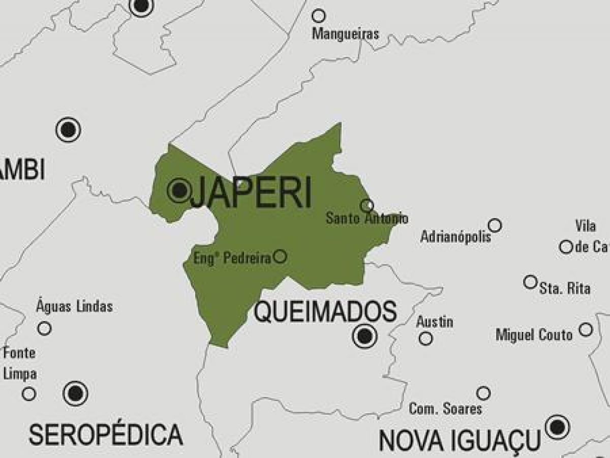 Kort over Japeri kommune