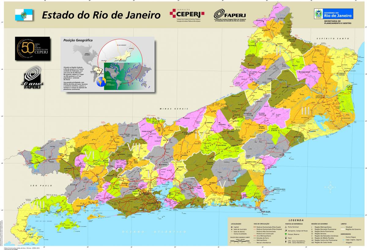 Kort over kommuner i Rio de Janeiro