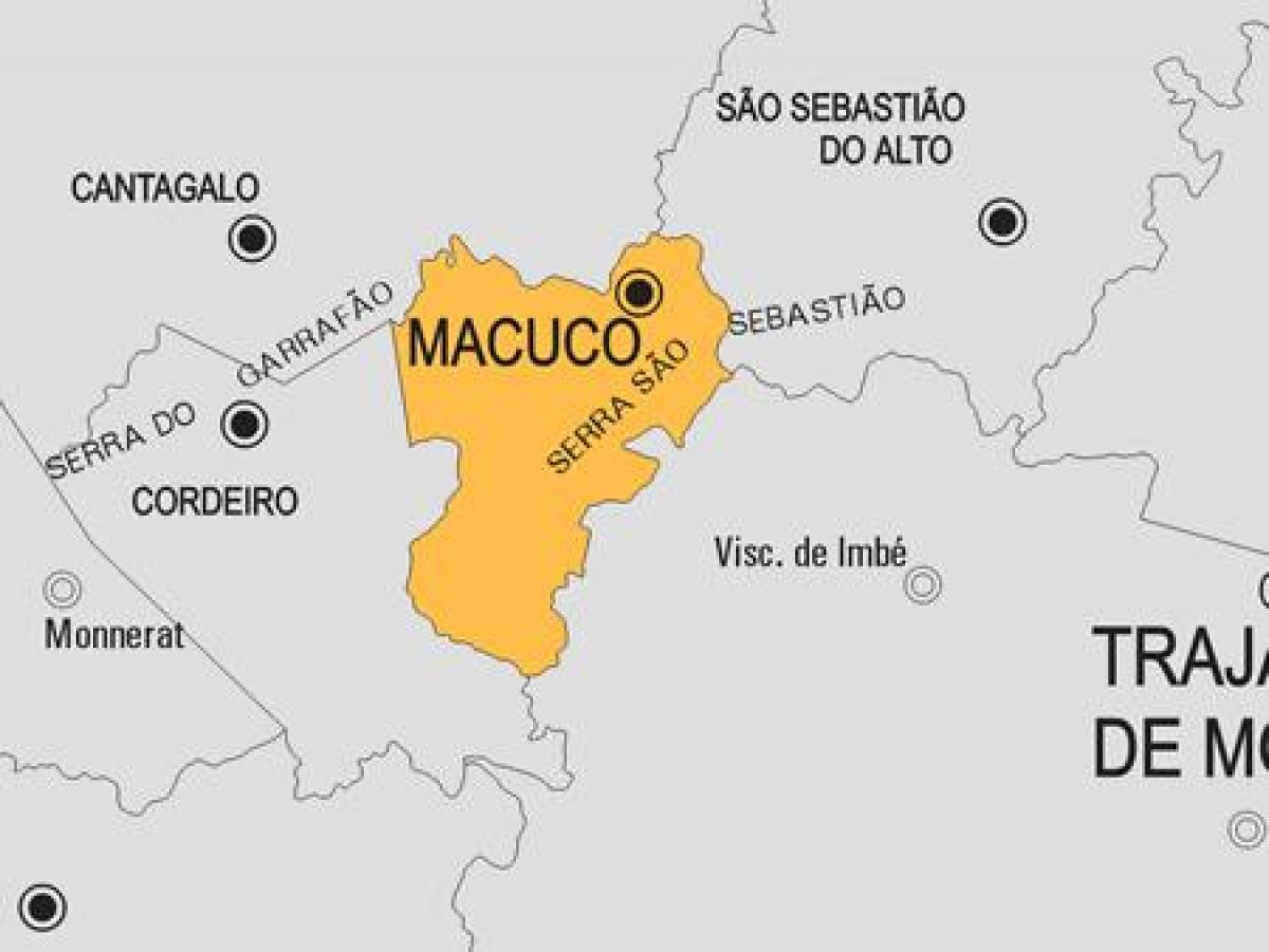 Kort over Macuco kommune