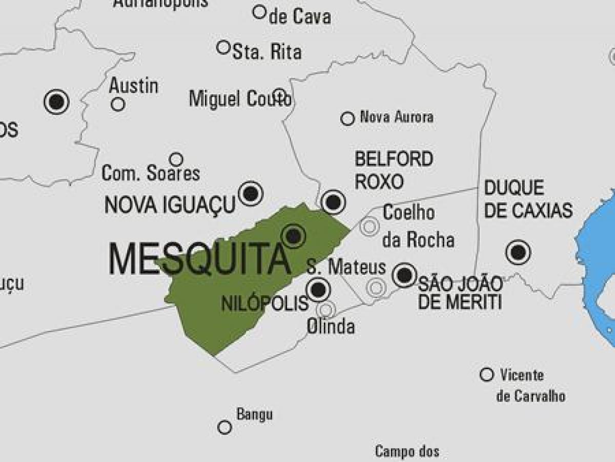 Kort over Mesquita kommune