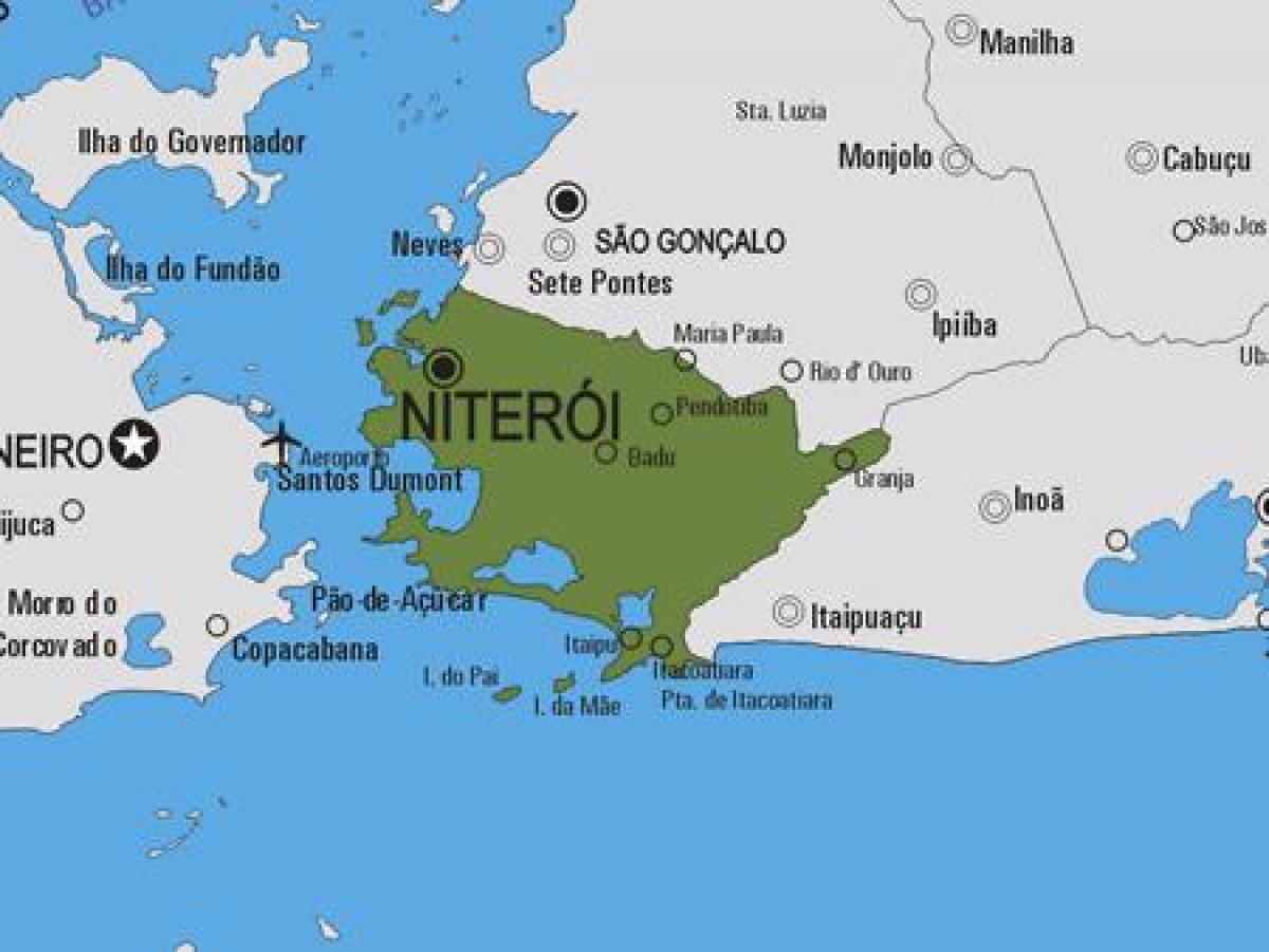 Kort over Niterói kommune