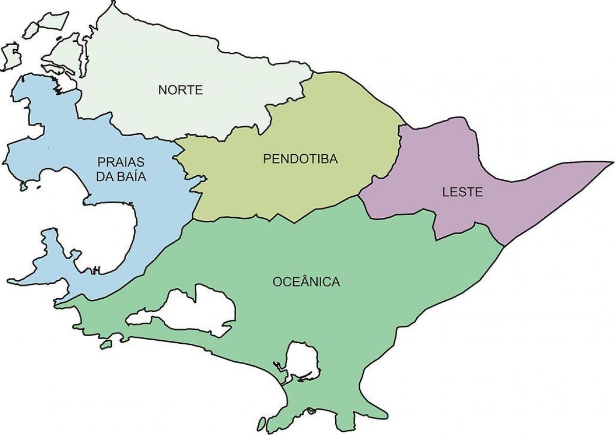 Kort over Regioner Niterói