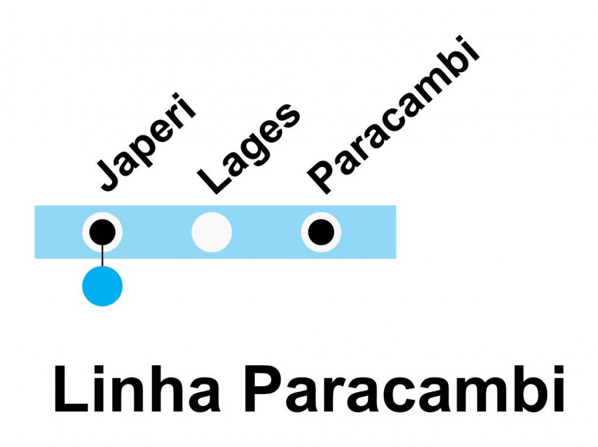 Kort over SuperVia - Line Paracambi