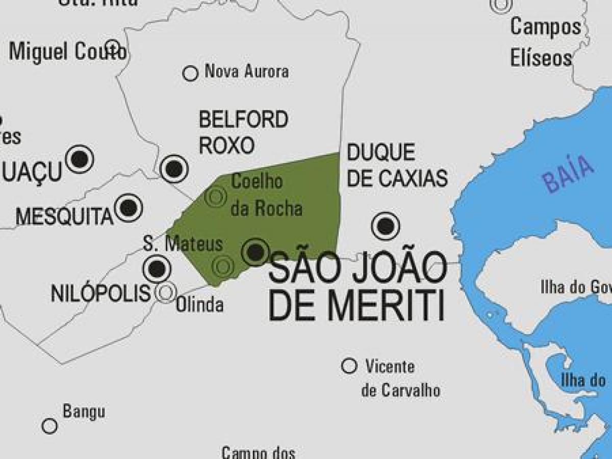 Kort over São João de Meriti kommune