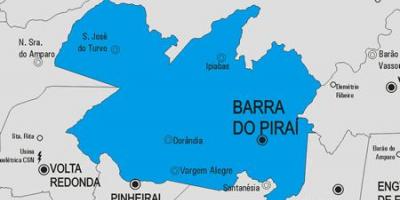 Kort i Barra do Piraí kommune