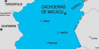 Kort over Cachoeiras de Macacu kommune