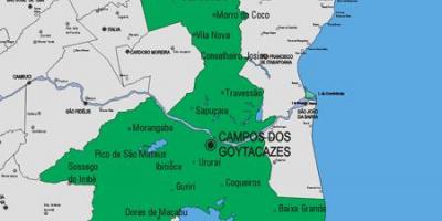 Kort over Carapebus kommune