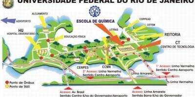 Kort over Federal university of Rio de Janeiro