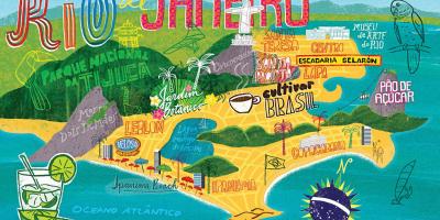 Kort over Rio de Janeiro tapet