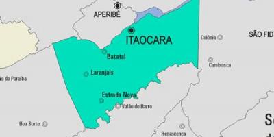Kort over Itaocara kommune