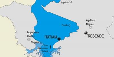Kort over Itatiaia kommune