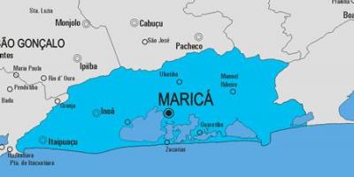 Kort over Maricá kommune