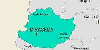 Kort over Miracema kommune