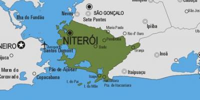 Kort over Niterói kommune