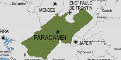 Kort over Paracambi kommune