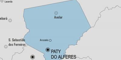 Kort af Paty gøre Alferes kommune