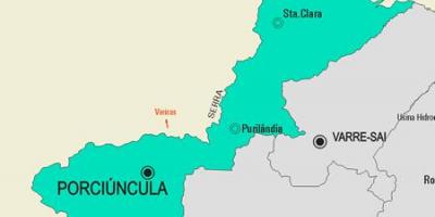 Kort over Porciúncula kommune