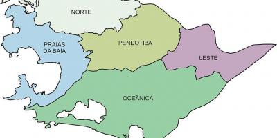 Kort over Regioner Niterói