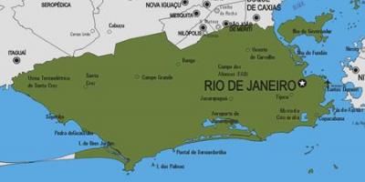 Kort over Rio Bonito kommune