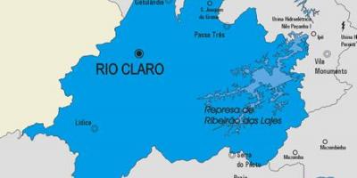 Kort over Rio Claro kommune