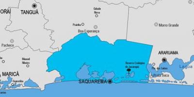 Kort over Saquarema kommune