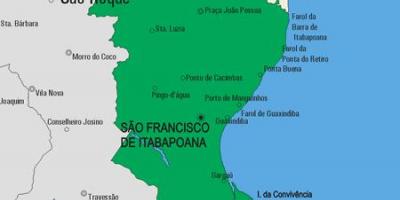 Kort over São Fidélis kommune