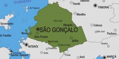 Kort over São Gonçalo kommune