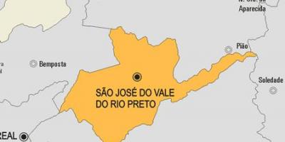 Kort over São José do Vale do Rio Preto kommune