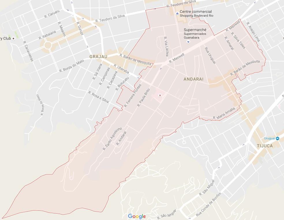 Kort over Andaraí