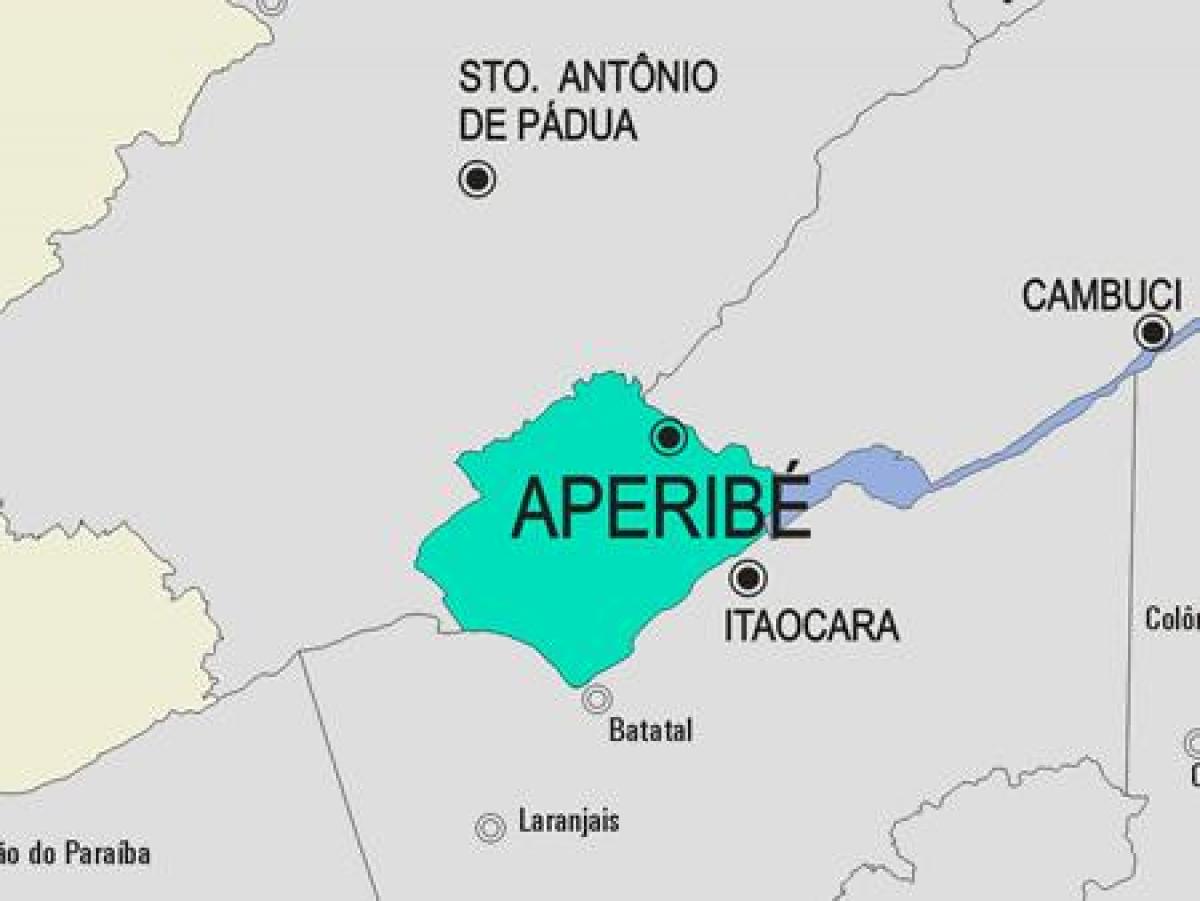 Kort over Aperibé kommune