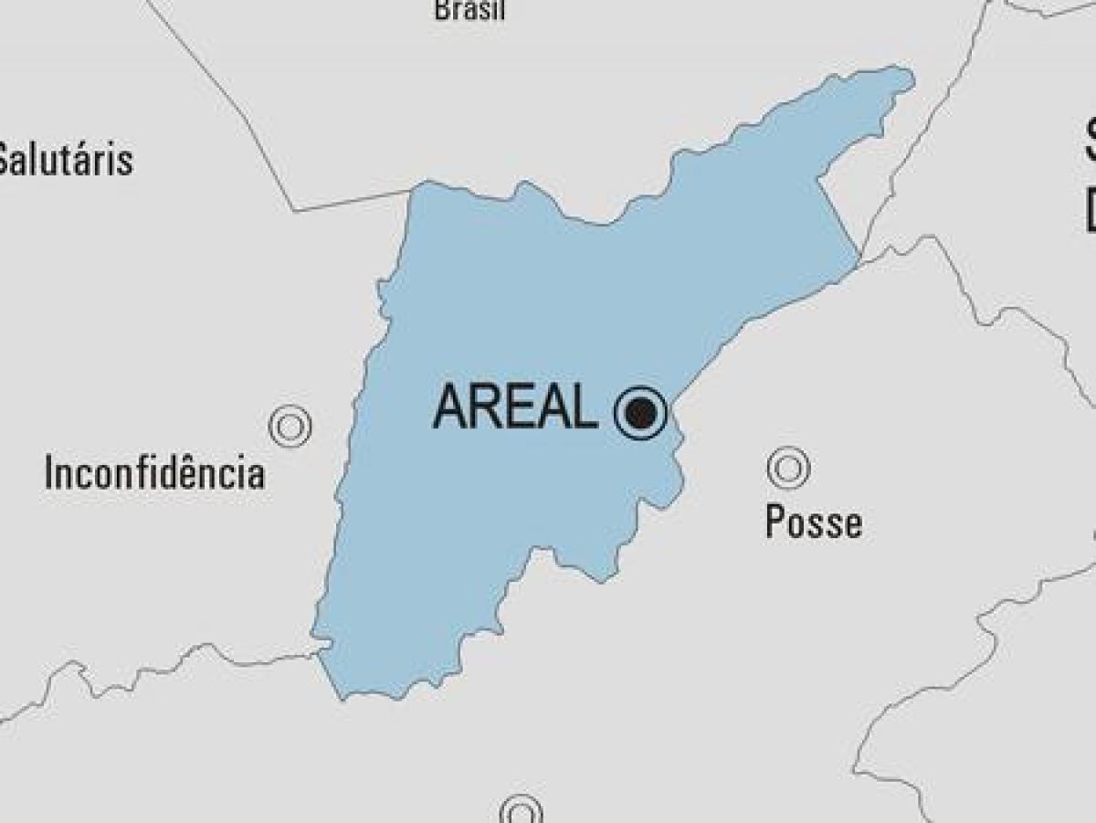 Kort af Areal kommune