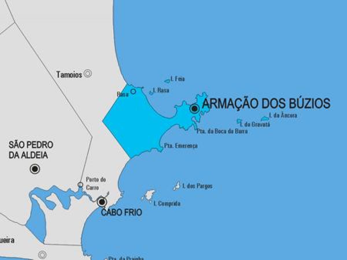 Kortet over Armação dos Búzios kommune