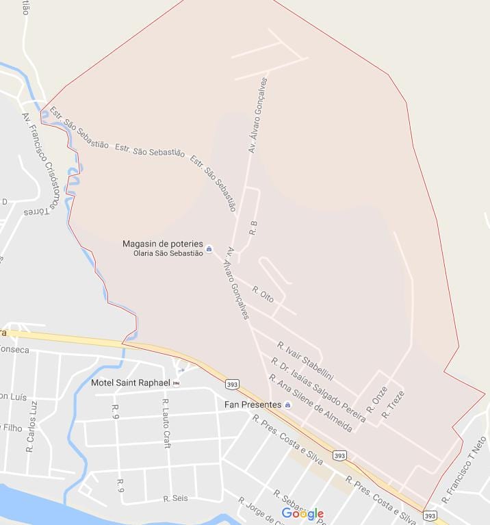 Kort over Bairro de Fátima