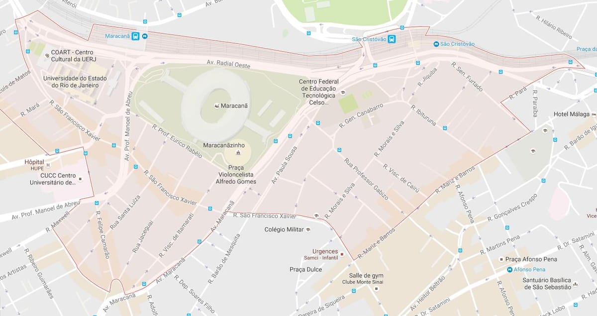 Kort over bairro Maracanã