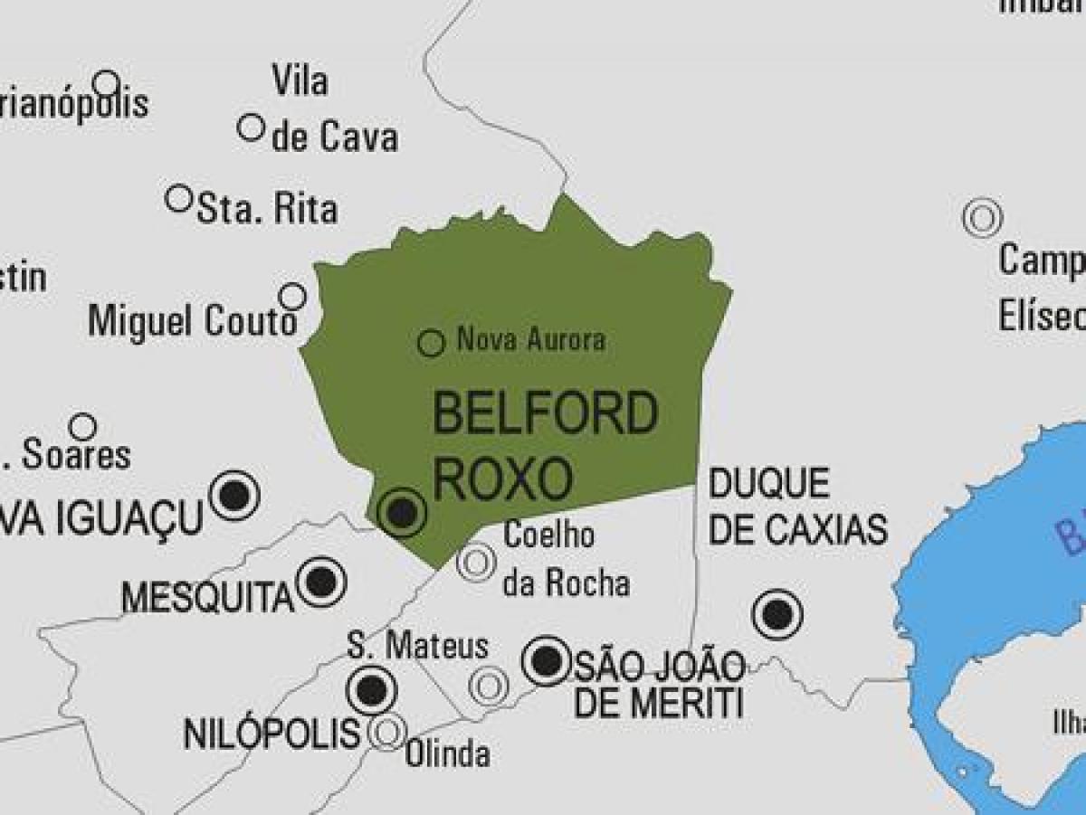 Kort over Belford Roxo kommune