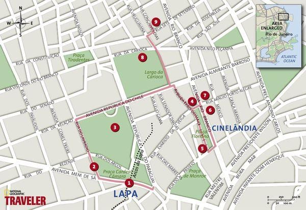 Kort over Cinelândia