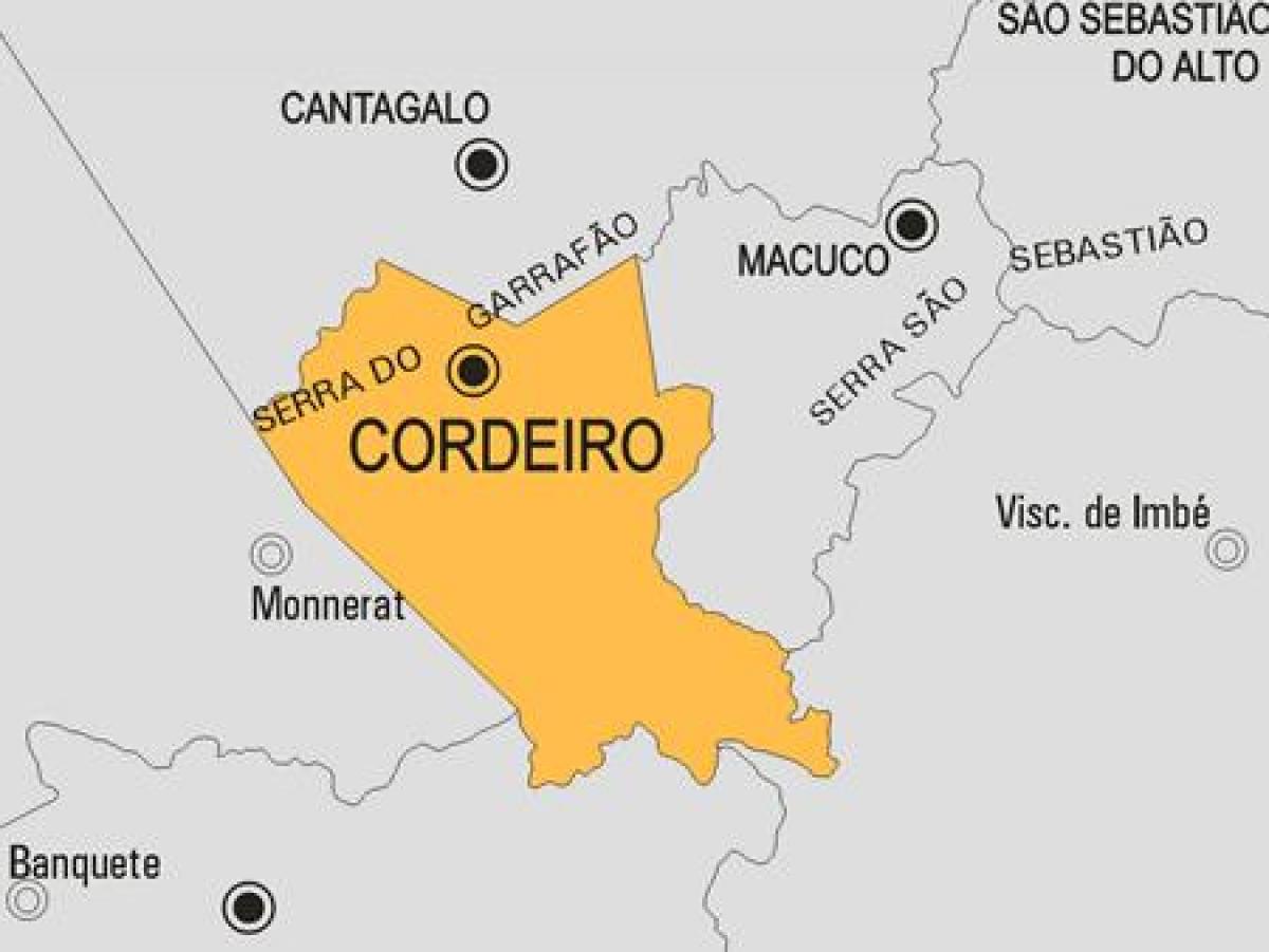 Kort over Cordeiro kommune