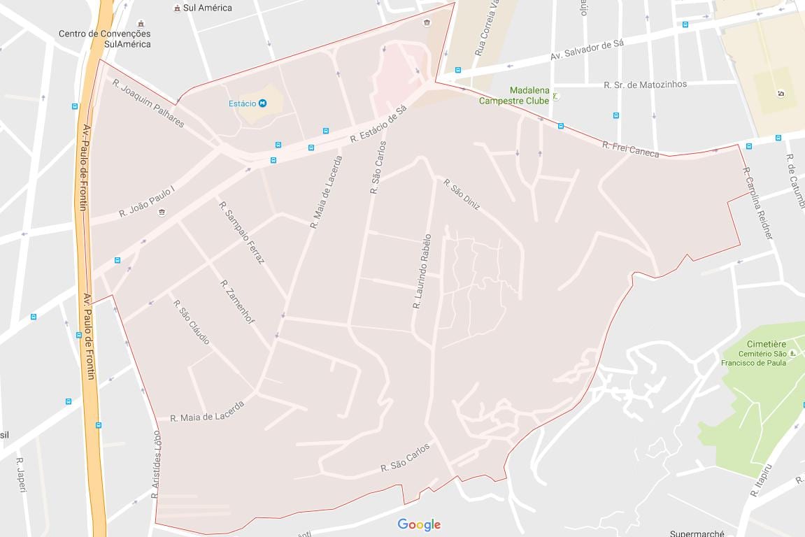 Kort over Estácio