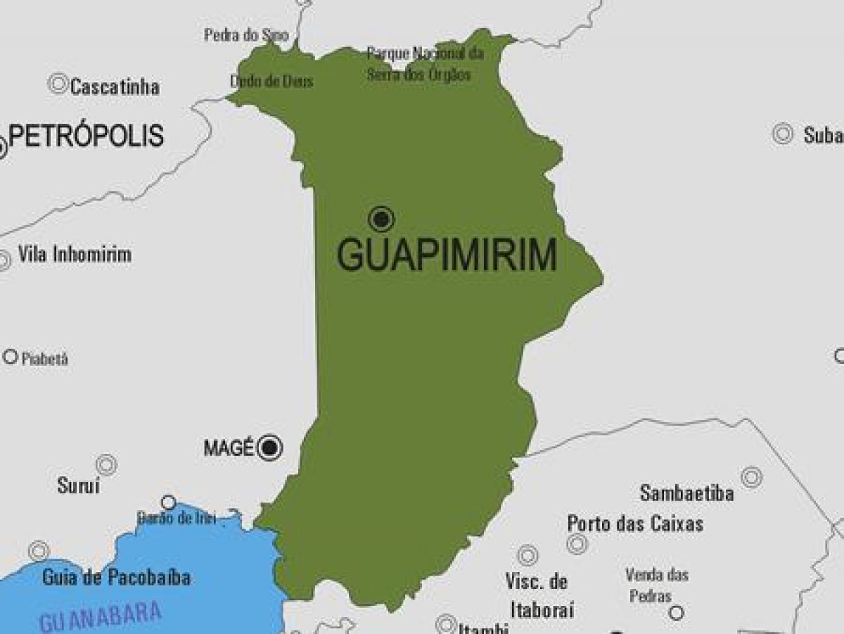 Kort over Guapimirim kommune