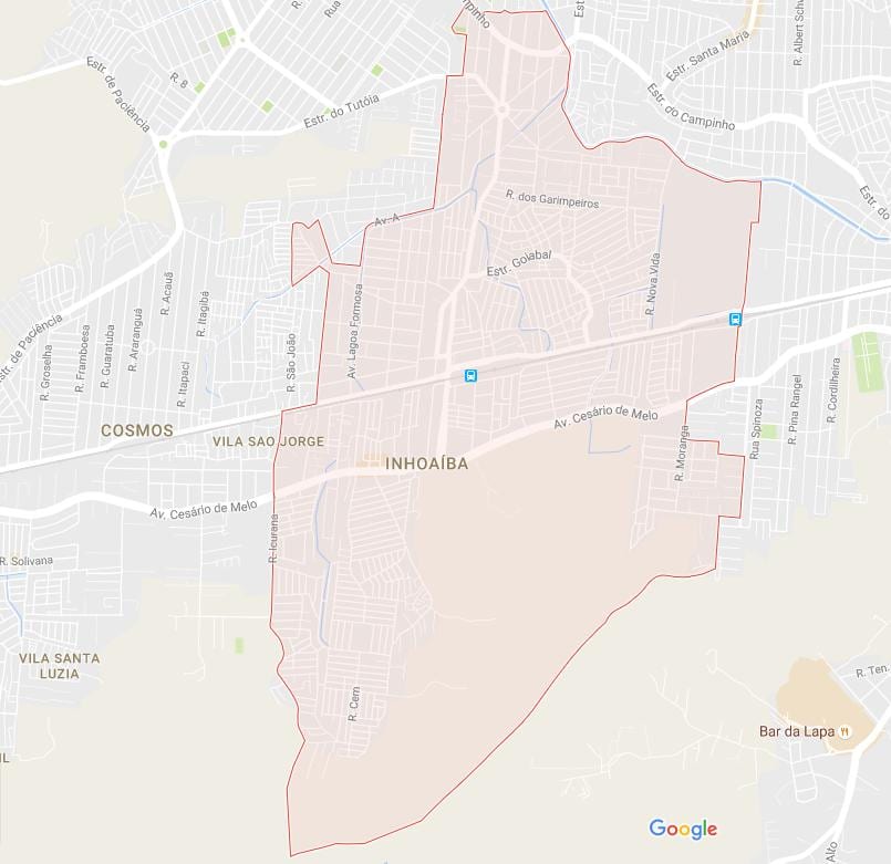 Kort over Inhoaíba