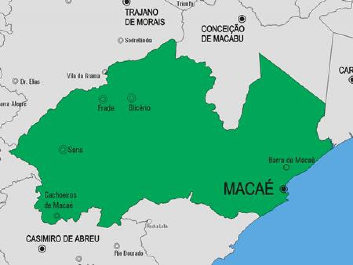 Kort over Macaé kommune