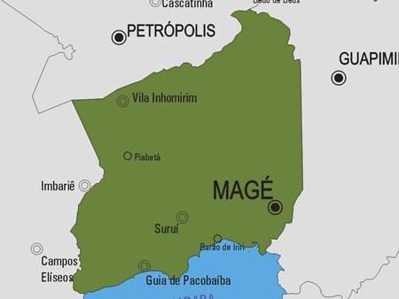 Kort over Magé kommune