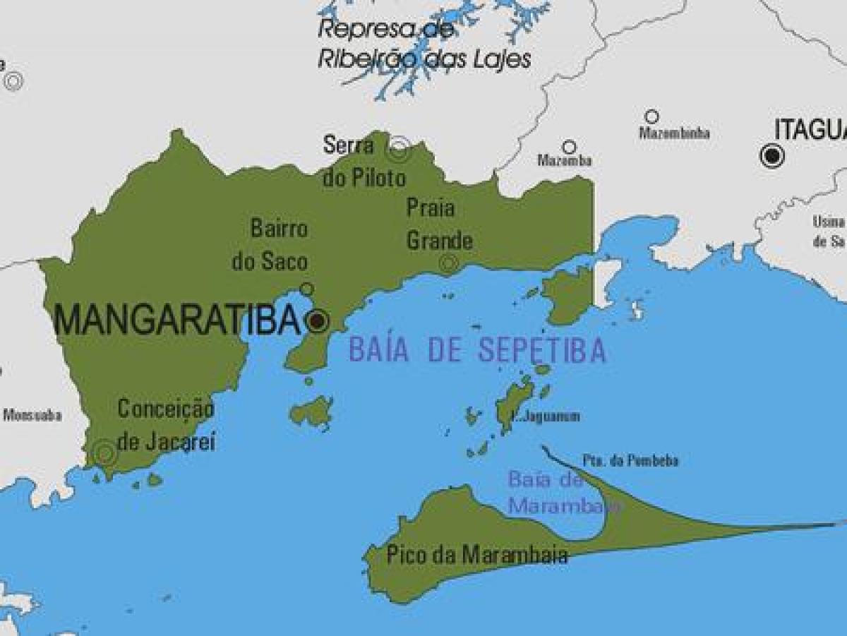 Kort over Mangaratiba kommune