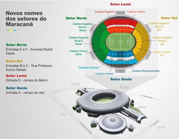 Kort over Maracanã
