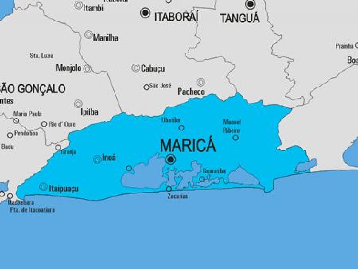 Kort over Maricá kommune